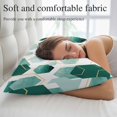 thumbnail image 5 of Turquoise Marble Small Pillow Covers, Gold White Geometric Hexagon Modern Soft Breathable Throw Pillow Cases with Invisible Zipper, Decorative Pillowcase Pillows Protectors for Sofa Bed Chair 12"x20", 5 of 9