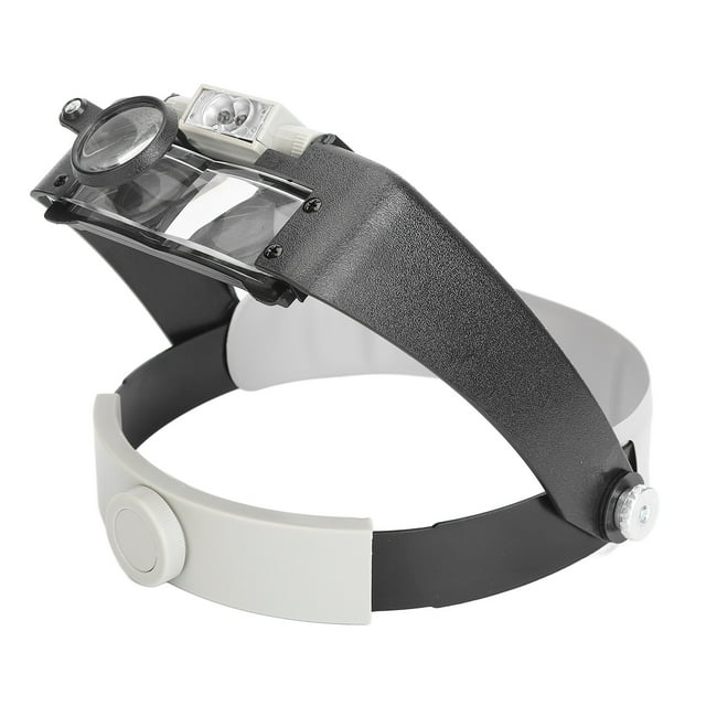 Adjustable Headband Magnifier Glasses with Detachable LED Light, 1.5X to 10X Magnification for Precision Tasks, Crafts, and Professional Use