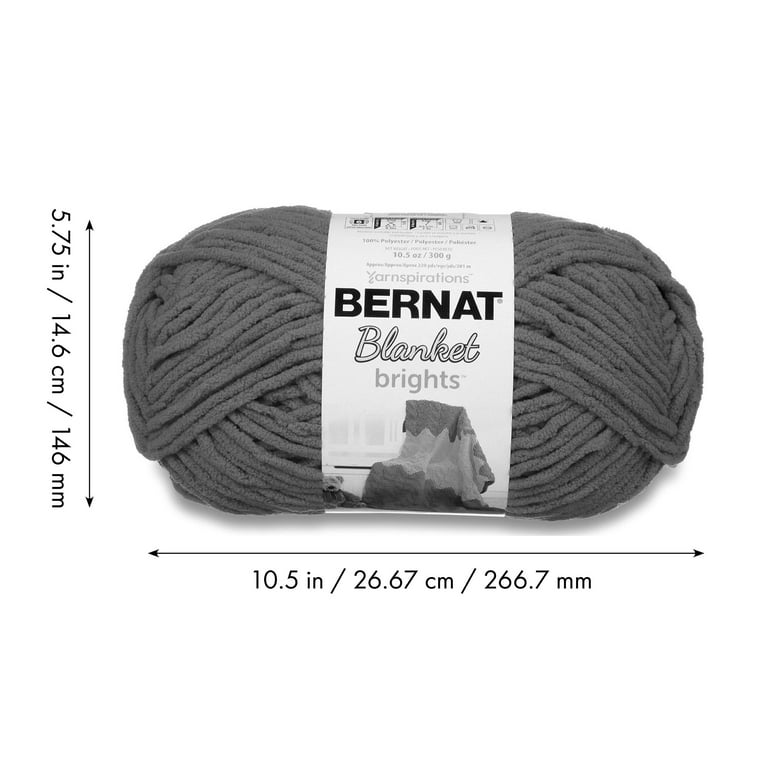 Bernat Blanket Brights 300g Bright Pink Yarn - 2 Pack of 300g/10.5oz - Polyester - 6 Super Bulky - Knitting/Crochet