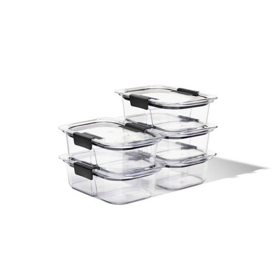 Rubbermaid Brilliance Meal Prep Containers, 2-Compartment Food Storage Containers, 2.85 Cup, 5-Pack
