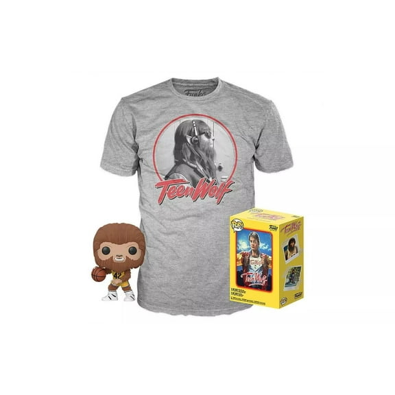 Funko POP! Tees Movies Collectors Box: Teen Wolf Flocked POP! & Size XL T-Shirt