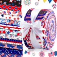thumbnail image 1 of Rollo de tela Ganeen Cotton Jelly Patriotic, 60 unidades, 100 x 6,5 cm, 1 of 7