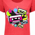 thumbnail image 4 of Inktastic The 80s Cassette Tapes Women's Plus Size T-Shirt, 4 of 5
