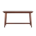 thumbnail image 2 of Pemberly Row 60" Mid-Century Wood Dining Table with Trestle Base in Walnut, 2 of 13