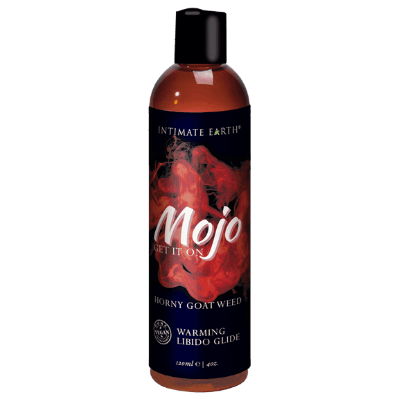 Intimate Earth Mojo Get It On Horny Goat Weed Warming Water-Based Personal Lubricant, 4 oz