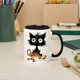 thumbnail image 4 of Taza de café de porcelana con gato de 11oz taza de café de cerámica taza de capuchino para amantes de los gatos, 4 of 5