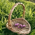 thumbnail image 6 of HandyHome Rattan Garden Baskets with Handle(Style A), Wicker Picnic Basket Harvesting Basket, Portable Hand Woven Basket, Gathering Basket for Vegetable Fruit Flower Storage & Organizing (L), 6 of 10