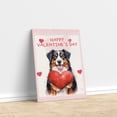 thumbnail image 3 of Happy Valentine's Day Bernese Mountain Dog Brings Love Heart Vertical Matte Canvas Poster Berner Lover Gifts Wall Art Home Decor - 02028, 3 of 5
