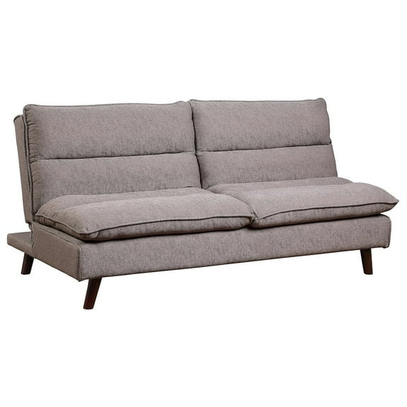 Lexicon Mackay Upholstered Click Clack Convertible Sofa in Brown