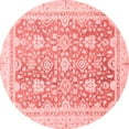 thumbnail image 1 of Ahgly Company Indoor Round Oriental Red Traditional Area Rugs, 5' Round, 1 of 4