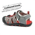 thumbnail image 5 of Dream Pairs Unisex Boys Girls Closed-Toe Outdoor Summer Sport Athletic Sandals Toddler/Little Kid/Big Kid 181105K GREY/LIGHT/GREY/RED Size 3, 5 of 7