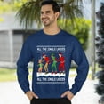 thumbnail image 3 of Christmas Sweatshirt, All The Jingle Ladies Holiday Dance Line Sweatshirt, Funny Christmas Party Sweatshirt, Playful Gift for Him & Her, 3 of 5