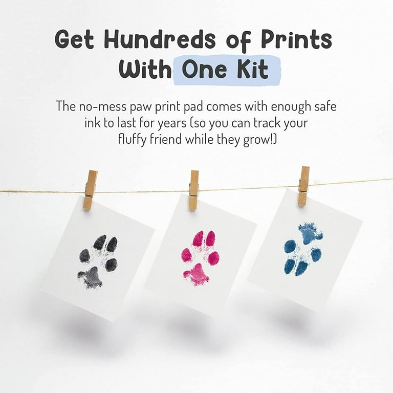 Forever Fun Times Easy-Clean Pet Paw Print Kit | Get Hundreds of Prints from One Low-Cost Paw Print Kit | 100% Safe and Pet-Friendly | No-Mess Paw