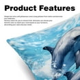 thumbnail image 2 of Dolphin Chair Pillow Covers Set with Unique Patterns for Bed and Throw Pillows - Sizes 16x16, 18x18, 20x20 Inches for Various Occasions - Set of 2 Items, 2 of 6