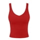 thumbnail image 5 of Blusas de Verano de las Mujeres sin Mangas Sólido Cuello en V Suéter Casual Top, Blusas de las Mujeres Casual para el Uso Diario, 5 of 6
