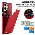 thumbnail image 2 of Jiahe Cover For Samsung Galaxy S20 Ultra, Wallet Case with Card Slot Holder,Slim Hybrid Shockproof Premium Leather AntiScratch Lightweight Case Cover, red, 2 of 7