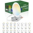 thumbnail image 1 of Luminaria zouzai paquete de 24, downlight LED regulable 5CCT de 6", 1 of 9