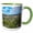 Green/White, variant on 3drose, Usa, Nd, Medora. Theodore Roosevelt Np, Painted Canyon Overlook, 11oz Two-tone Yellow Mug