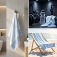thumbnail image 5 of Aoznliie Bath Towel,Quick-drying Cotton Bath Towels,14x 30 in Soft & Absorbent Bath Towels for Bathroom Hotel Gyms,Light Blue, 5 of 7