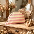 thumbnail image 4 of DefiDgd Waterproof Striped Makeup Bag,Seashell Shaped Cosmetic Bags with Zipper,Travel Beach Vacation Daily Use Essentials for Women(D), 4 of 8