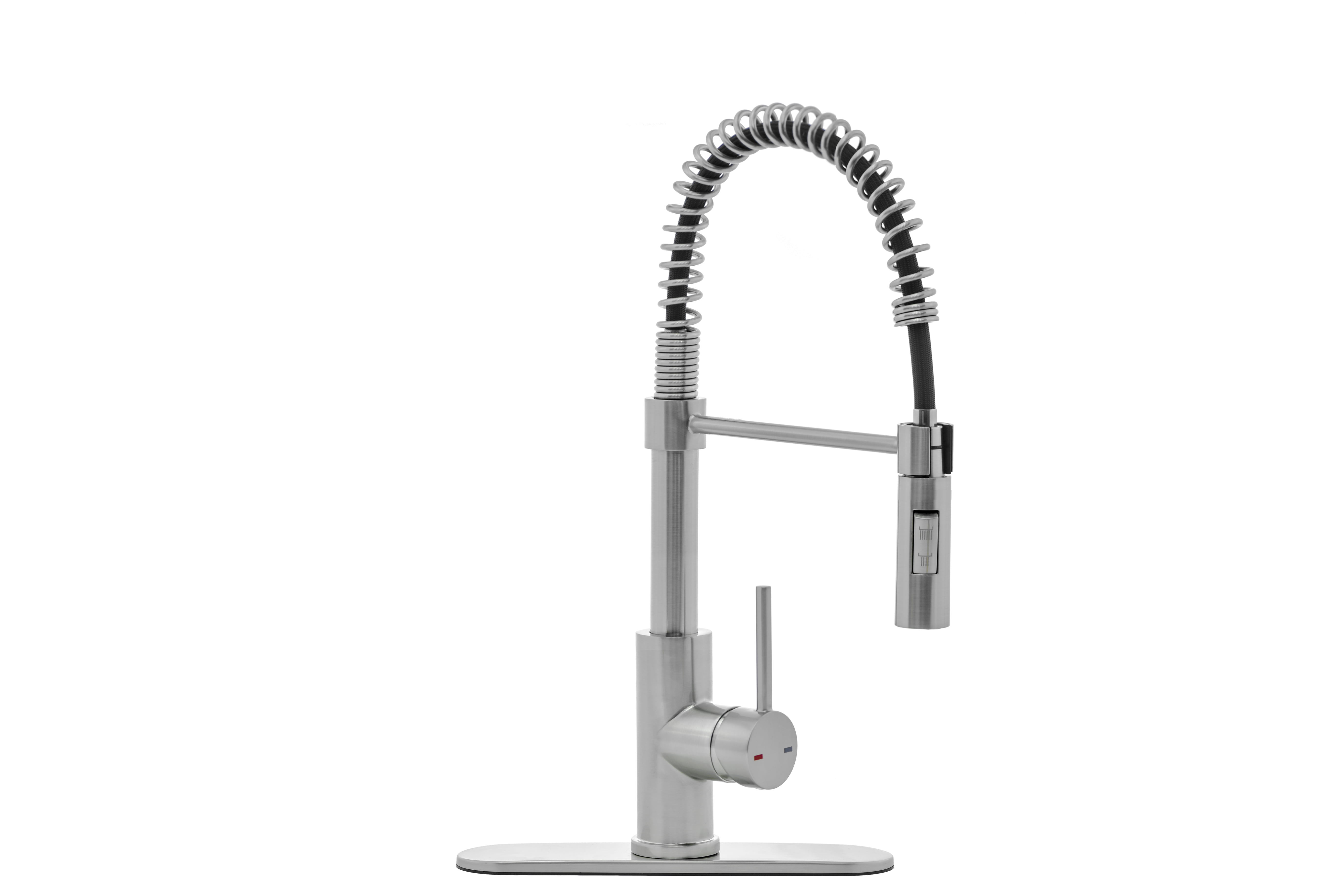 Amg Cupc And Watersense Certified Modern Single Handle Commercial Amg Cupc And Watersense Certified Modern Single Handle Commercial Kitchen Sink Faucet With Stainless Steel Spring Pull Down Sprayer Includes Deckplate