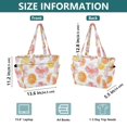 thumbnail image 4 of FORMRS Tote Bag for Women Quilted Large Capacity Travel Work Carry On Shoulder Handbag, Floral Orange, 4 of 7