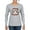 Heather Grey, variant on Baseball Mom Jaguar Print Sports Womens Graphic Long Sleeve T-Shirt, Purple, Large