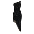thumbnail image 5 of New Years Eve Dresses For Women Slopping Shoulder Sleeveless Split Tassel Sequin Party Dress, 5 of 7