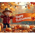 thumbnail image 4 of Autumn Themed Happy Retirement Banner, Fall Leaves Pumpkins Decor, Backdrop for Retirement Party, Photography Props, Retirement Celebrations Decorations, 4 of 4