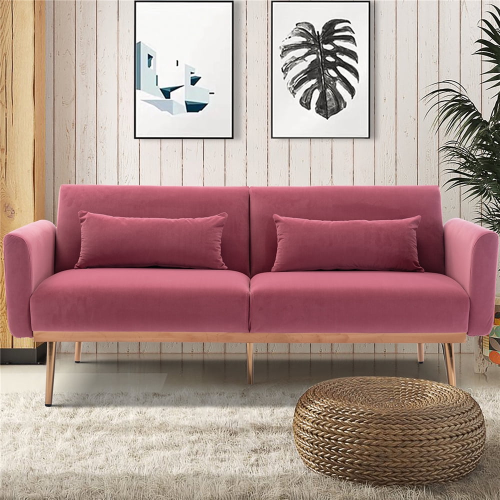 Velvet Loveseat, Modern Velvet Fabric Sofas for Small Spaces