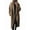 Brown, variant on Women'S Winter Double Breasted Wool Coat Long Sleeve Notched Lapel Long Trench Coat Brown L