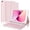 Pink, variant on WZOOP Customizable iPad 10.2 Inch Case with Detachable Bluetooth Keyboard, 7 Color Backlit Slim Folio Smart Cover with Pencil Holder for iPad 9th/8th/7th Gen/iPad Pro 10.5"/iPad Air 3rd Gen - Black