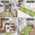 thumbnail image 5 of Yellow Lemon Fruit Flowers Green Pattern Kitchen Rugs Sets Of 3,Kitchen Runner Rugs Non Skid Washable,Decorative Kitchen Floor Mats for Kitchen,Sink,Laundry,17"x30"+ 17"x47" + 17"x59", 5 of 6