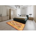 thumbnail image 5 of Ahgly Company Machine Washable Indoor Rectangle Contemporary Beer Orange Area Rugs, 8' x 12', 5 of 7