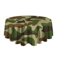 thumbnail image 3 of Camouflage Round Tablecloth 60x60in(153x153cm) – Waterproof Polyester Table Cover with Full Print Design, Wrinkle Resistant & Washable for Kitchen Dining Party Decor, 3 of 4