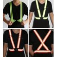 thumbnail image 3 of Reflective Vest High Visibility Unisex Outdoor Running Cycling Safety Vest Adjustable Elastic Strap Fluorescence, 3 of 5