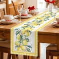 thumbnail image 5 of Yellow Lemon Table Runner 90 Inches Long Farmhouse Dress Scarves, Summer Botanical Plaid Elegant Pastoral Dining Tablerunner for Coffee Table/Kitchen Island/Party Décor, 13" x 90", 5 of 8