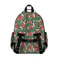 thumbnail image 3 of Football Field Green Pattern Cute School Backpack Bag for School with Padded Back and Adjustable Shoulder Straps 15.25"x11.5"x5.25", 3 of 5