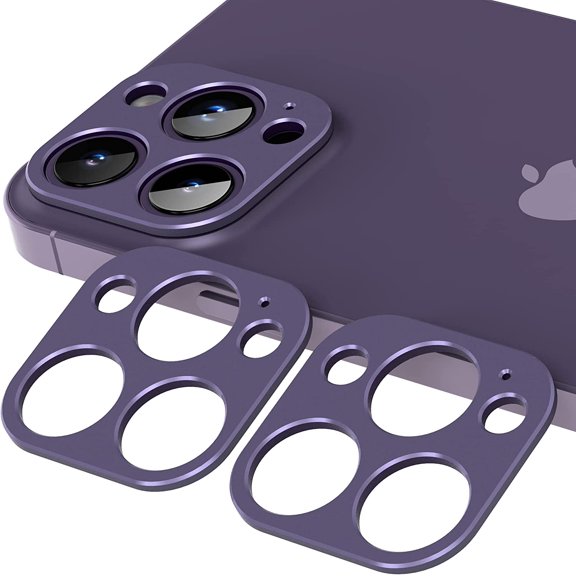 3-Pack for 14 Pro 6.1 inch/iPhone 14 Pro Max 6.7 inch Camera Lens Protector Cover,Lens No Tempered Glass Aluminum Alloy Edge Frame Protection for 14 Pro/iPhone 14 Pro Max [Easy to Install]