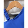 thumbnail image 6 of Suealasg Toddler Girls Clothes 2Pcs Kids Summer Outfit Set  1T 2T 3T 4T 5T 6T Asymmetric Sleeveless Vest with Shorts Sets 0-6 Years, 6 of 9