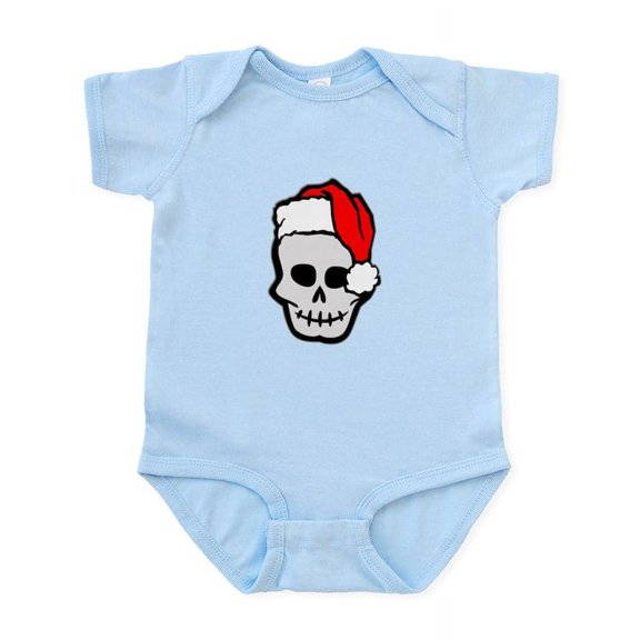 CafePress - Christmas Santa Skull Infant Bodysuit - Baby Light Bodysuit, Size Newborn - 24 Months