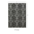 thumbnail image 4 of Milan Mylon Rug Black Grey 5x7.7 Abstract Design 100% Polypropylene Turkey, 4 of 4
