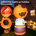 thumbnail image 6 of Gymax 6FT Tall Halloween Ghost Pumpkin Inflatable Hot Air Balloon Decor w/ LED Lights, 6 of 10