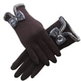 thumbnail image 1 of Guantes cálidos de invierno para mujer con dedos sensibles al tacto con texto en pantalla, guantes resistentes al viento con forro de lana, 1 of 5