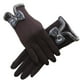 thumbnail image 1 of Guantes cálidos de invierno para mujer con dedos sensibles al tacto con texto en pantalla, guantes resistentes al viento con forro de lana, 1 of 5