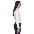 thumbnail image 3 of Harriton Easy Blend Long-Sleeve Twill Shirt with Stain-Release (M500W) White, L, 3 of 3