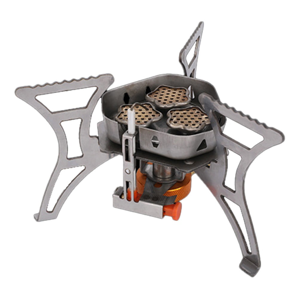 Lightweight 3 Heads Gas Stove For Outdoor Cooking 5800W Backpacking Gear Fangkenuo