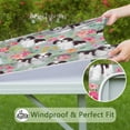 thumbnail image 6 of Shih Tzu Dog and Flower Floral Square Fitted Tablecloth with Elastic Edge,Square Table Cover,Washable Elastic Table Cover for Home Kitchen Party Decor 36"x36", 6 of 6