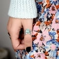 thumbnail image 2 of Womens Bohemian Turquoise Ring Vintage Inspired Irregular Design Fashion Accessory with Unique Look Statement Ring Beautiful Elegant Ring for Women Jewelry, 2 of 5