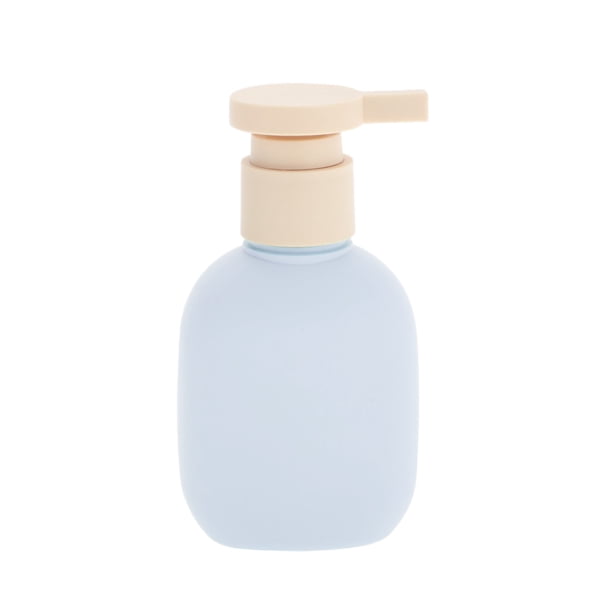 Dispensador de jabón plano de bomba de presión de 1 Pc para baño 3.38oz azul
